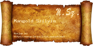 Mangold Szilvia névjegykártya